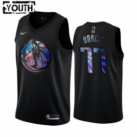 Camiseta Niños Dallas Mavericks Luka Doncic 77 Iridescent HWC Collection Swingman